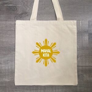 Mahal Kita Mabuhay Salamat Filipino Tagalog canvas tote bag